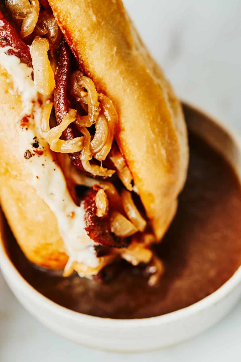 Portobello French Dip with Horseradish Aioli